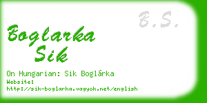 boglarka sik business card